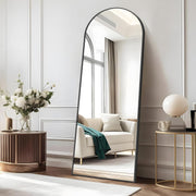 Black Arch Full Length Mirror 161x52cm Wall Leaning Floor Mirror Modern