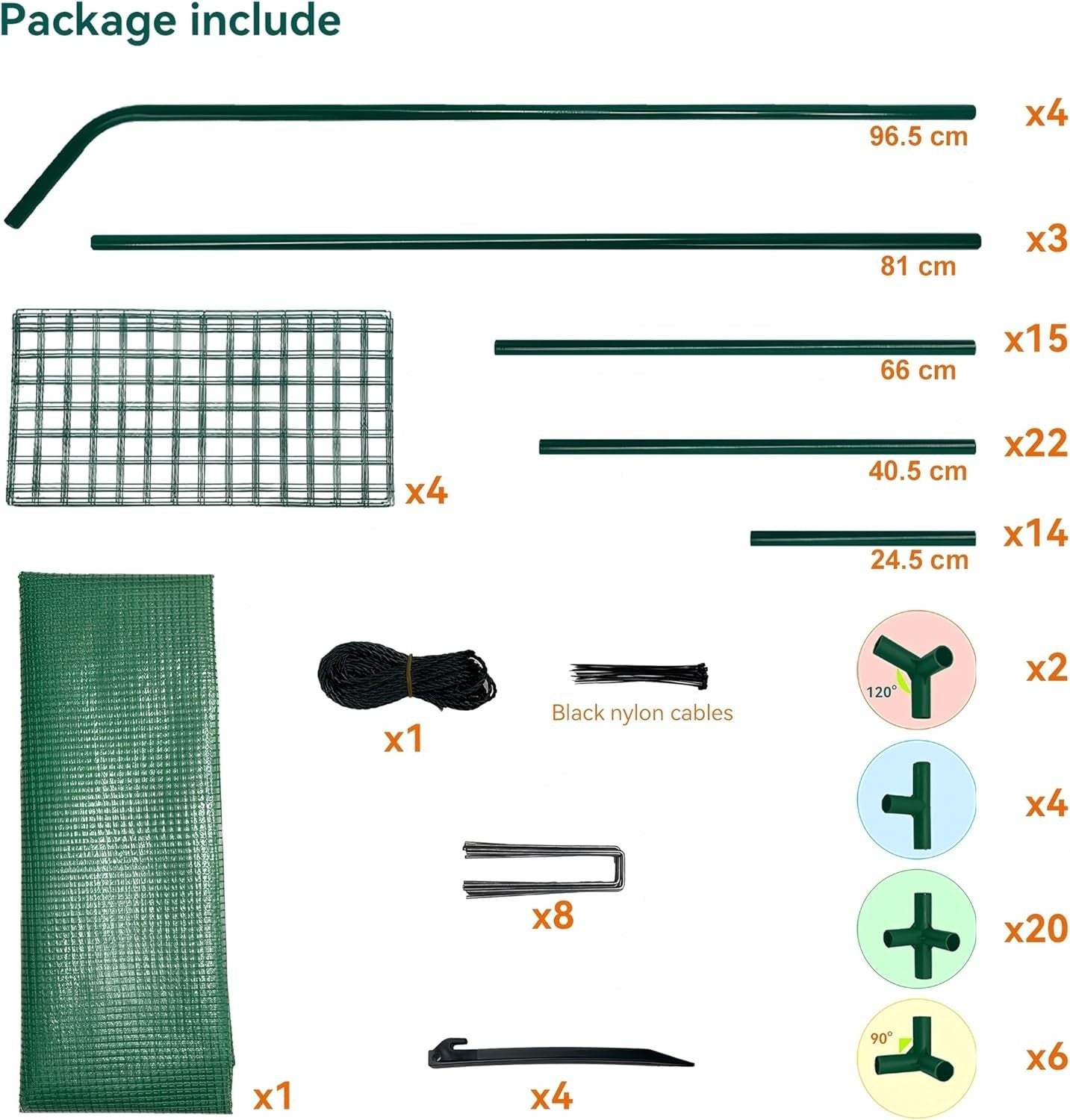 Walk-In Greenhouse 6 Shelves | Heavy-Duty Steel Frame | Reinforced PE Cover