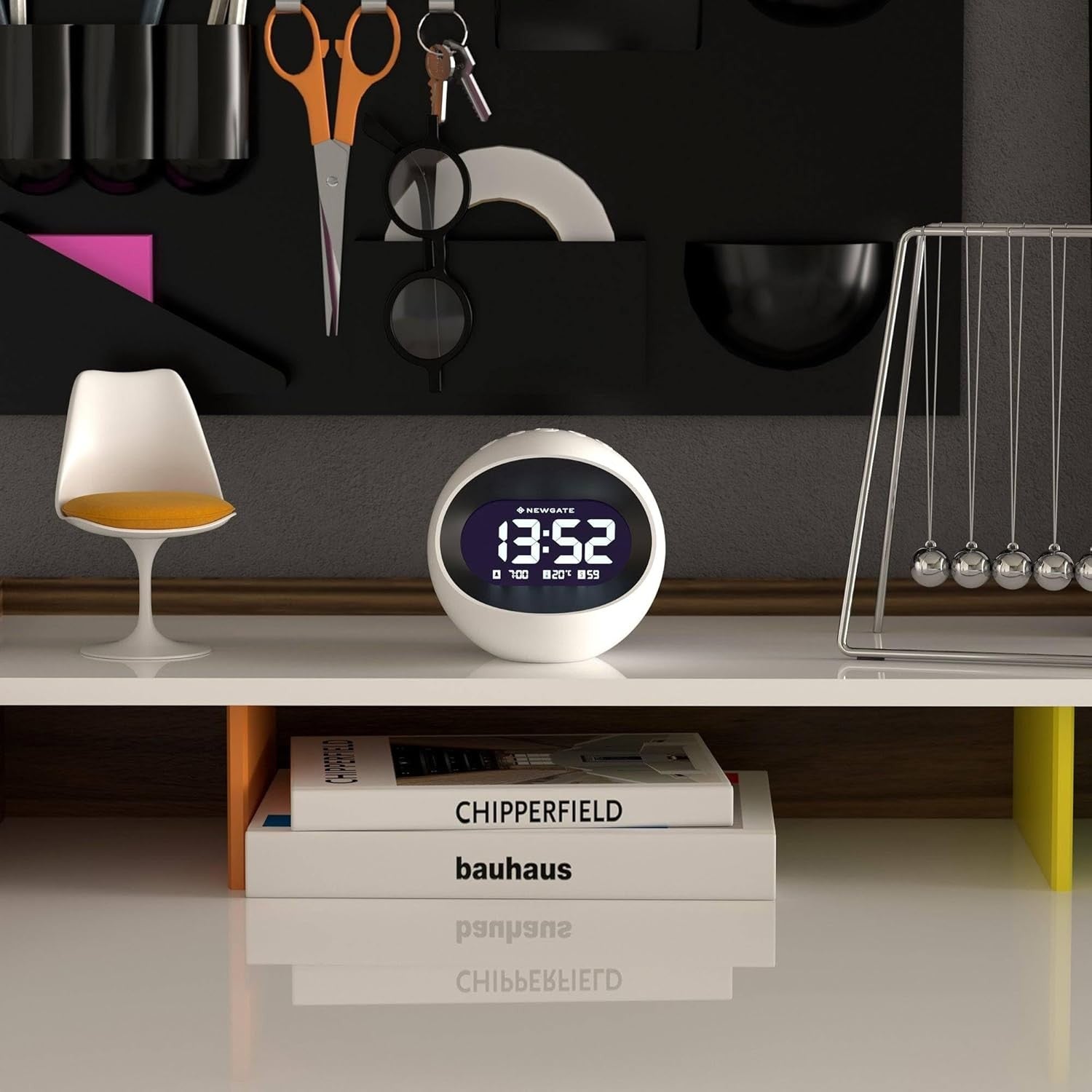 Retro Digital Alarm Clock LED Display Bedside Desk Clock Snooze