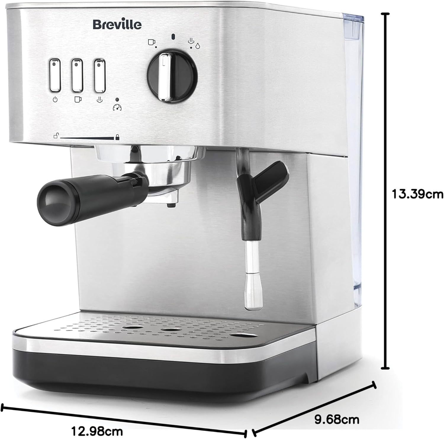 Espresso Coffee Machine | 15 Bar Pump | Steam Wand | Manual & Automatic | 1.5L