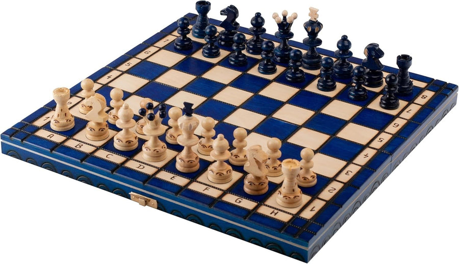 Luxury 35cm Wooden Chess Set | Handcrafted Travel Board | Premium Portable Game