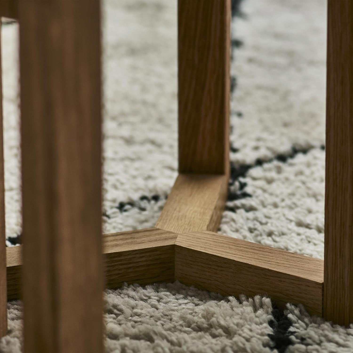 3 Piece Solid Oak Nesting Tables Set Modern Square Coffee End Side Nests