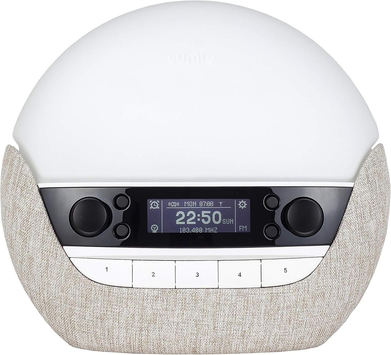 White Sunrise Wake Up Light Alarm Clock FM Radio Bluetooth Sleep Lamp