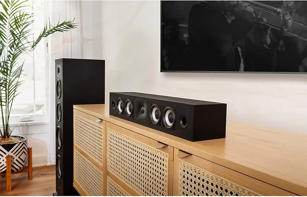 Slim Center Channel Speaker Hi-Res Audio Dolby Atmos Wall Mount