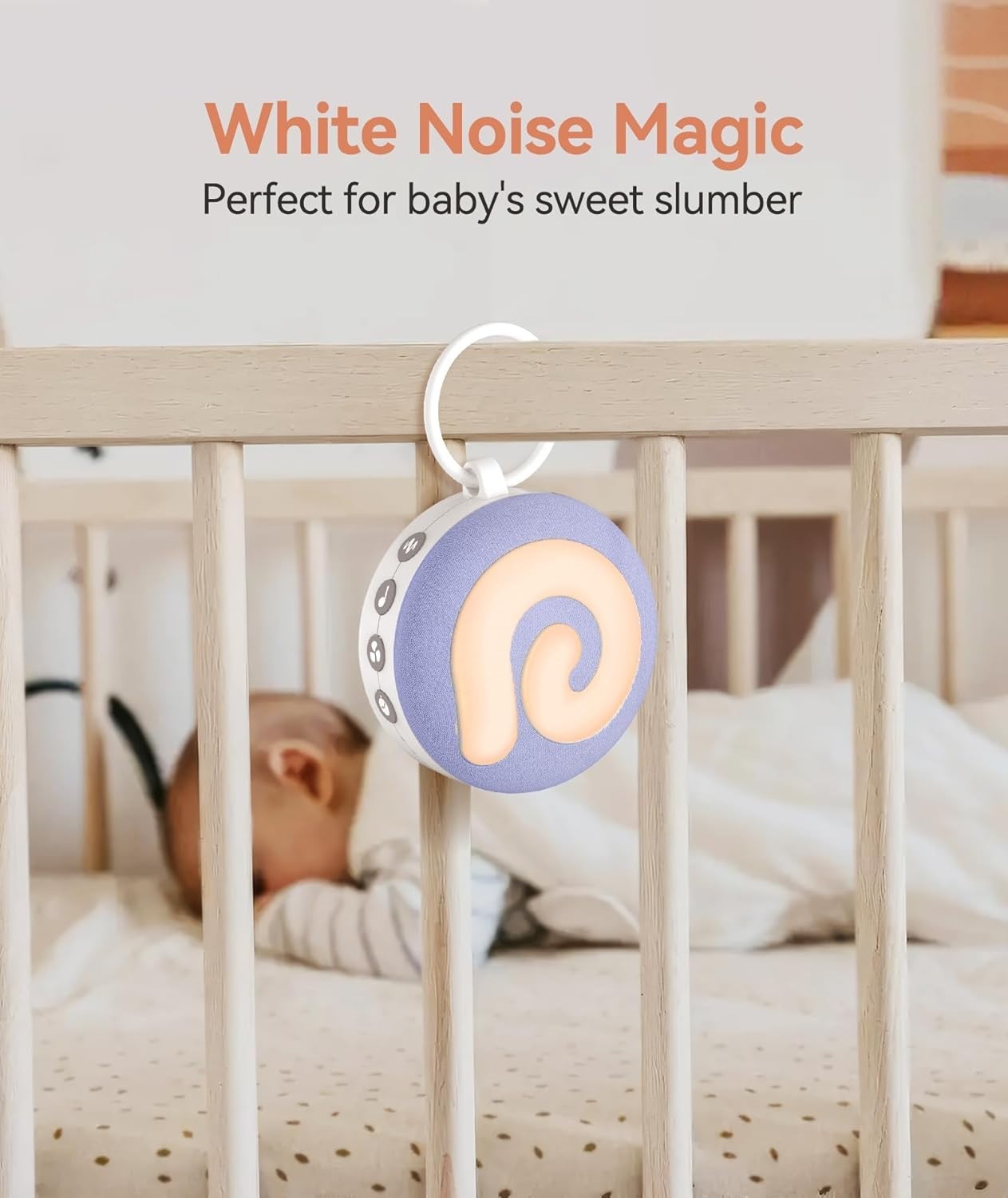 Portable White Noise Sound Machine Baby Sleep Aid Night Light Rechargeable