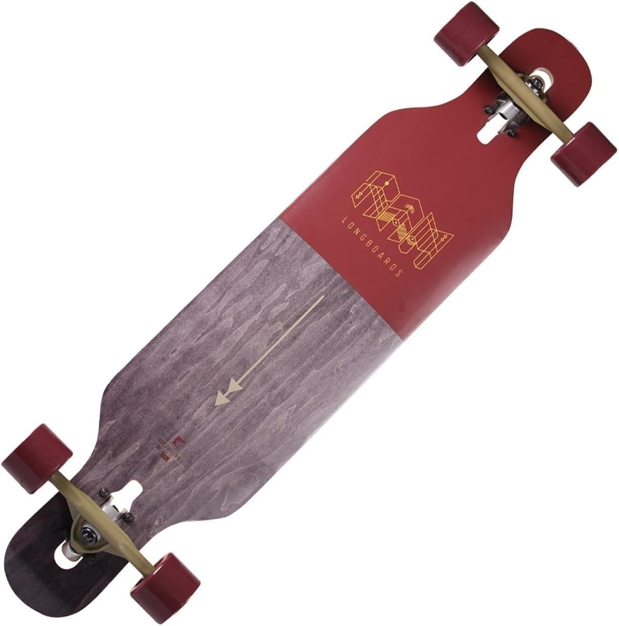 39" Rosewood Longboard Maple Deck 70mm Wheels Adult Cruiser