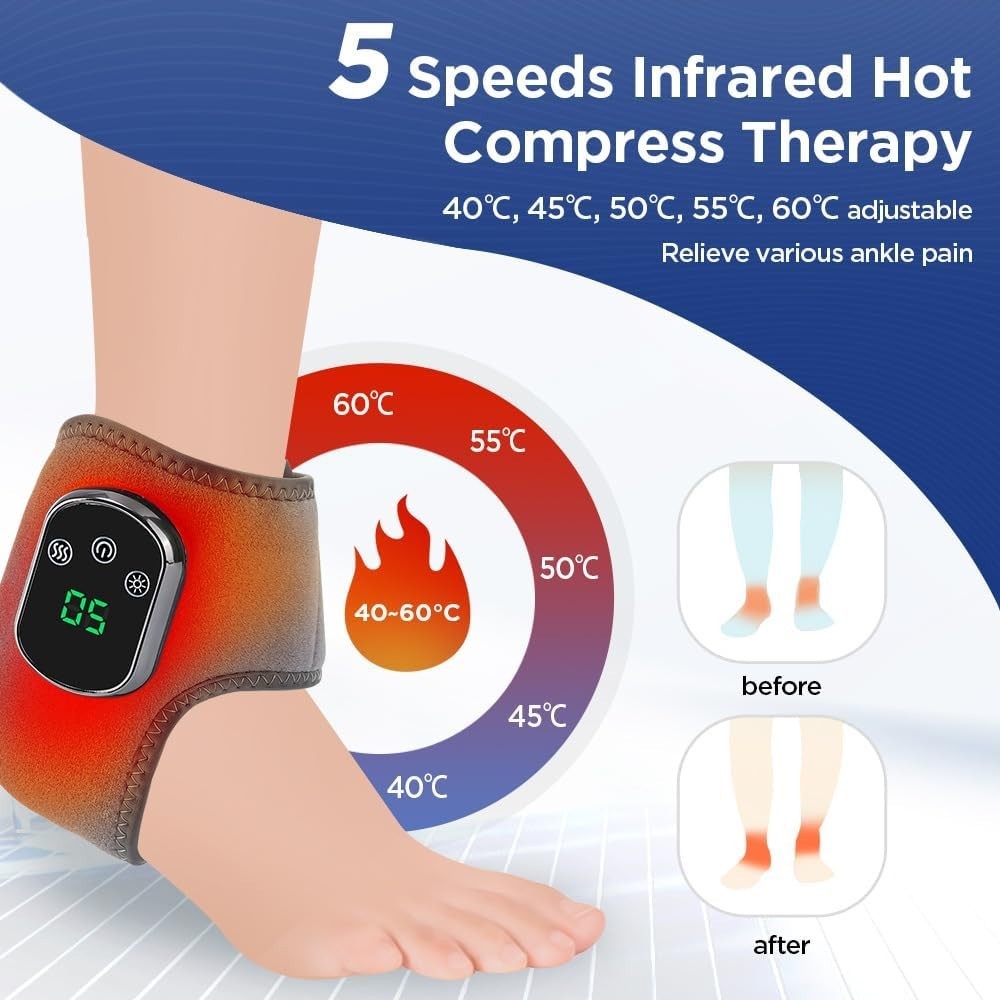 Triple Therapy Foot Massager with Heat, Kneading and Vibration Pain Relief