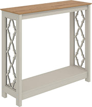 Slim Console Table Grey Oak – Narrow Entryway Shelf for Hallway Storage