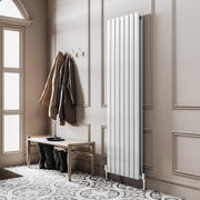 1200x476mm White Vertical Radiator Double Column Flat Panel Wall Mounted