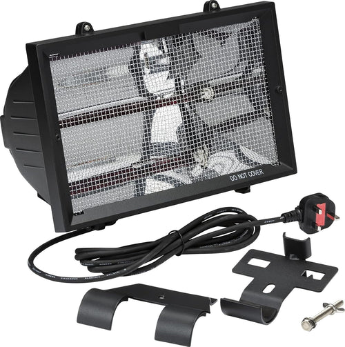 Outdoor Infrared Heater 1300W Wall & Pole Mount | Fast Heat | Safe & Slim