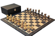 Luxury Wooden Chess Set – Artistic Weighted Pieces & Elegant Anegre Board