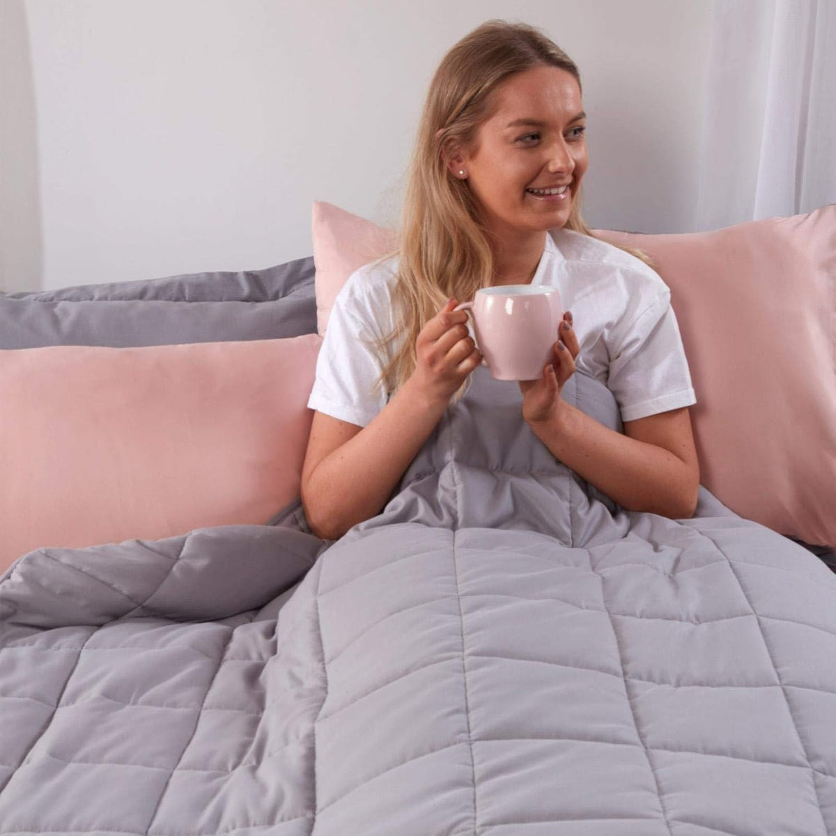 Weighted Blanket Adults Silver Grey 6kg 125x180cm Calming Sleep Aid