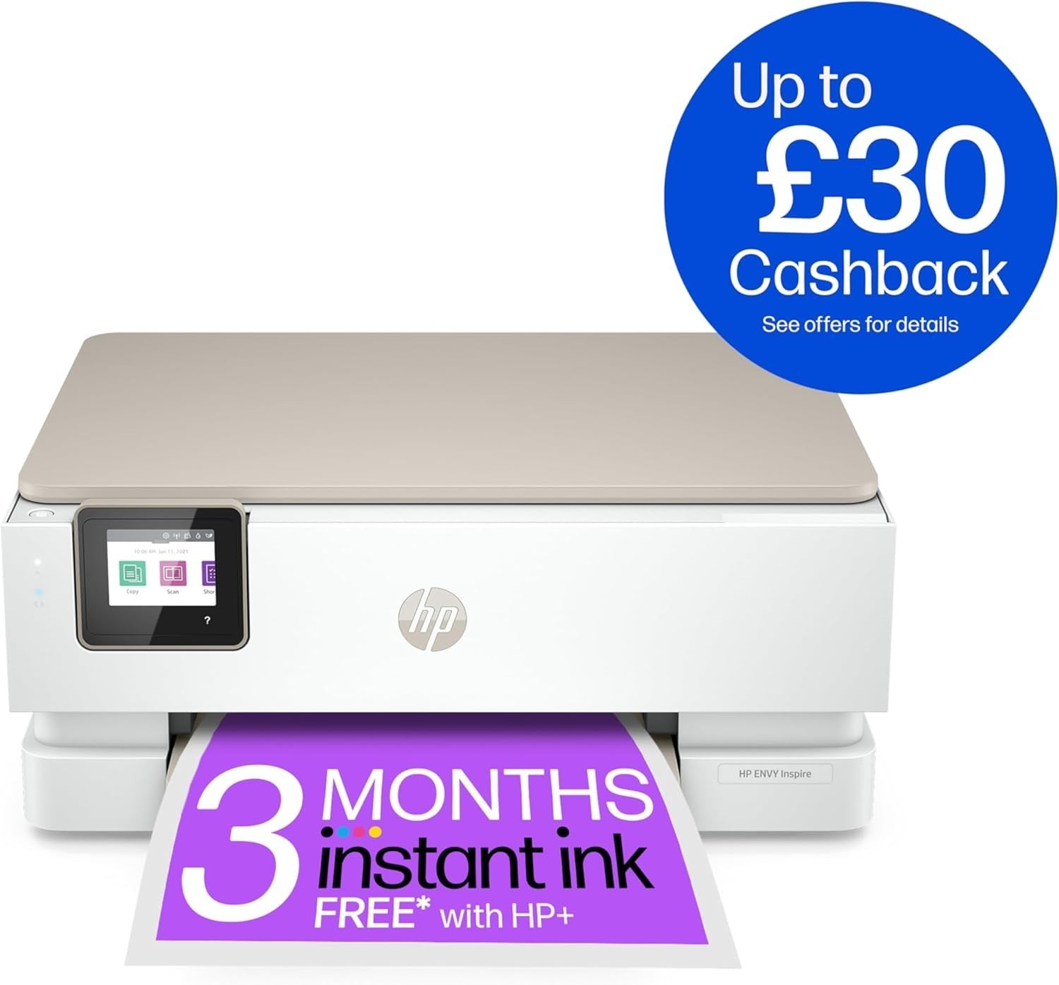 All-in-One Wireless Colour Printer Scanner Copier Duplex White A4