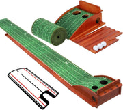 Golf Putting Mat Auto Return Indoor Practice Green Crystal Training Set