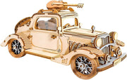 3D Wooden Vintage Car Puzzle Kit – DIY Model Craft Gift for Teens & Adults