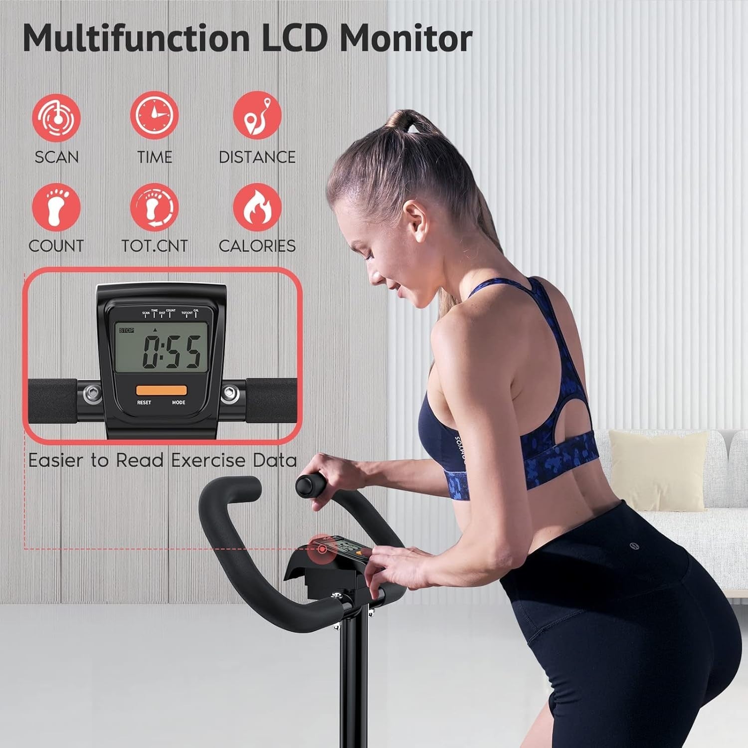 Mini Twist Stepper w/ Handlebar, LCD Monitor, Bands & 330lb Capacity