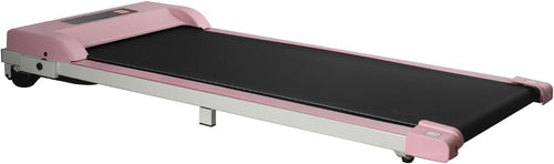 Under Desk Walking Pad Treadmill 4% Incline Portable Home Office Pink