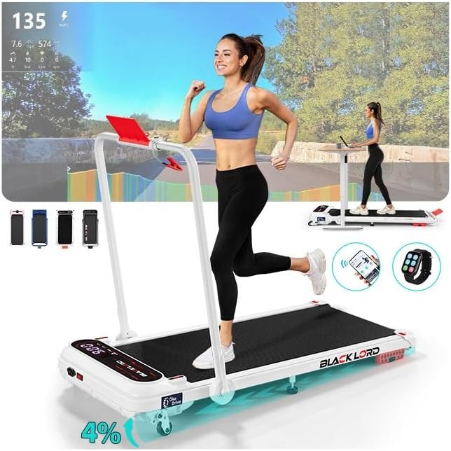 Foldable Home Walking Treadmill 3HP Under Desk Jogging Running Machine