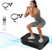 Black Vibration Plate Exercise Machine Weight Loss Lymphatic Drainage 99 Speeds