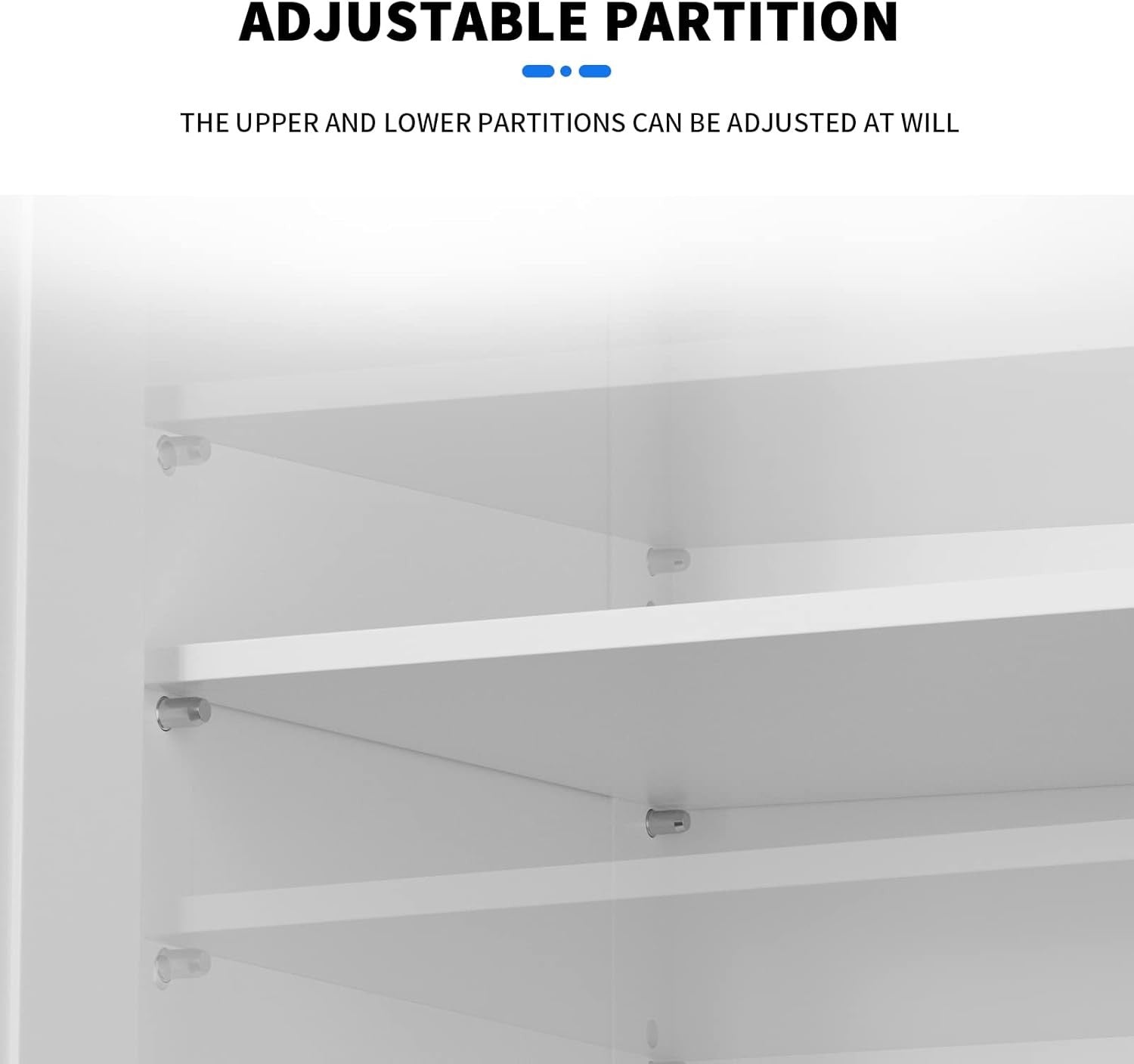 White Under Sink Bathroom Cabinet 60x30x60cm Waterproof Storage Cupboard