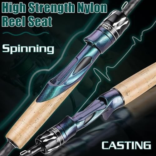 Travel Fishing Rod & Reel Combo 2-Piece Lightweight Spinning Rod Set