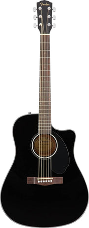 Dreadnought Electro Acoustic Guitar Cutaway Black w/ Pickup