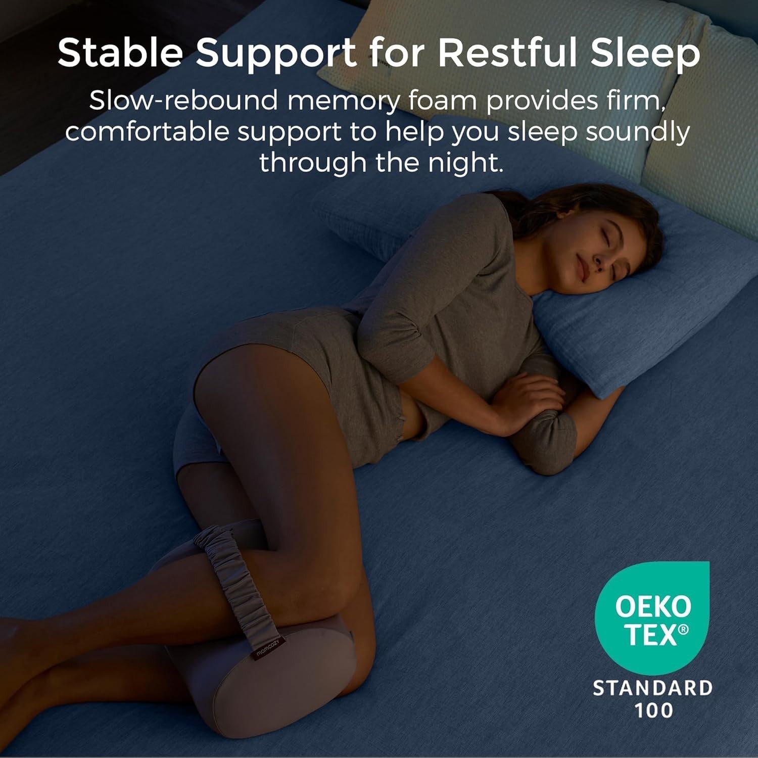 Knee Pillow for Side Sleepers Memory Foam Hip Back Sciatica Support