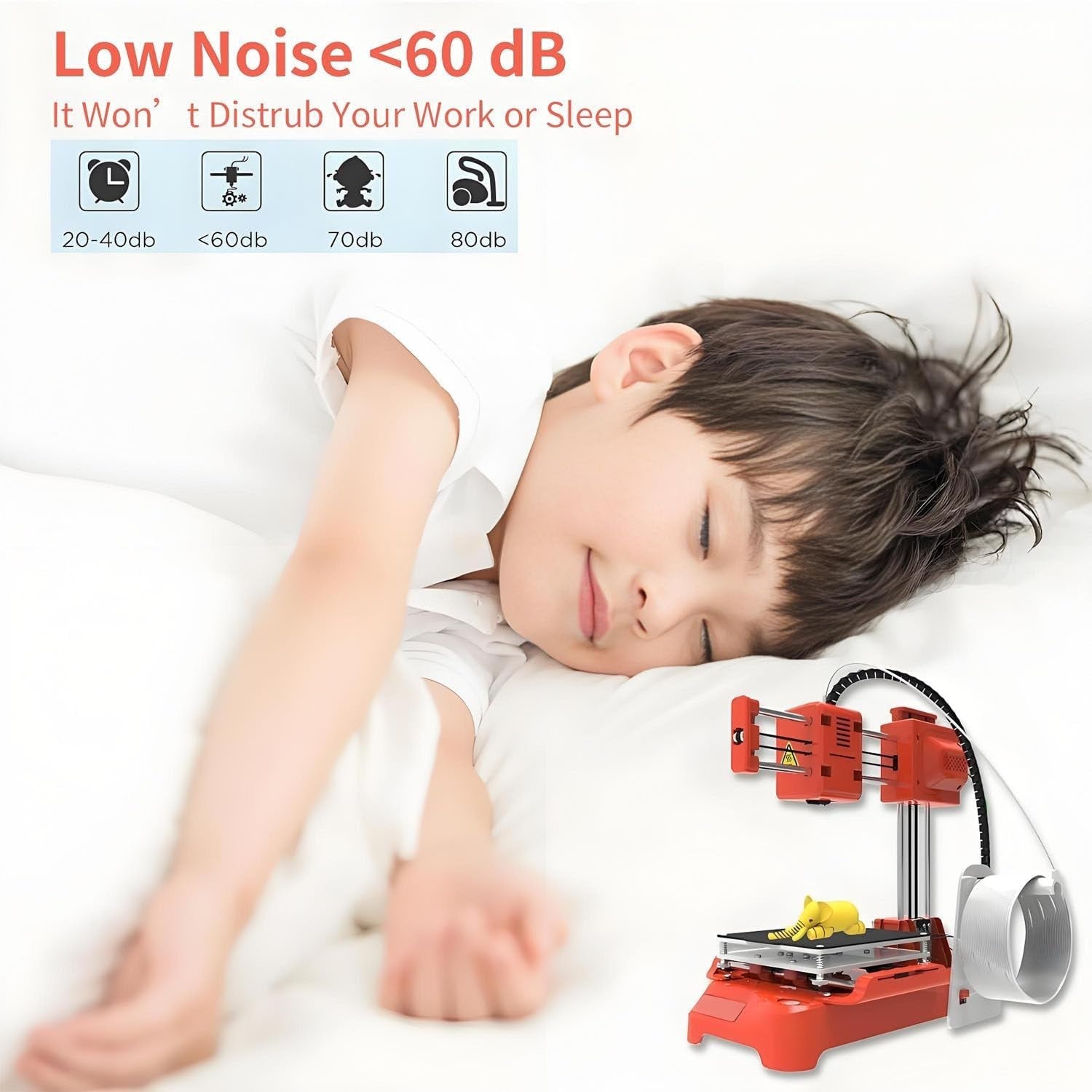 Mini 3D Printer for Kids Leveling Free Magnetic Bed PLA Bundle