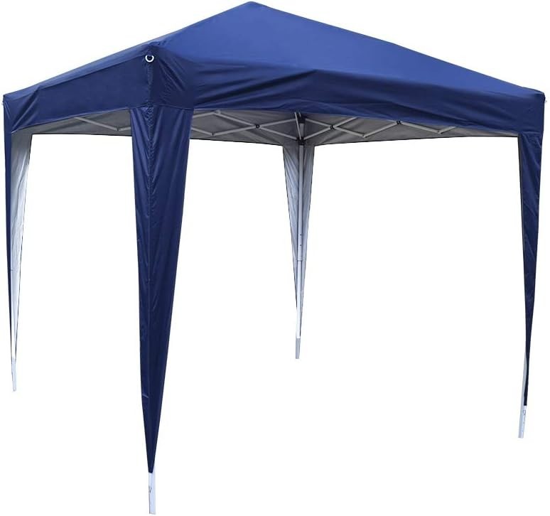 2.5x2.5M Blue Pop Up Gazebo With Sides Waterproof Outdoor Garden Party Tent