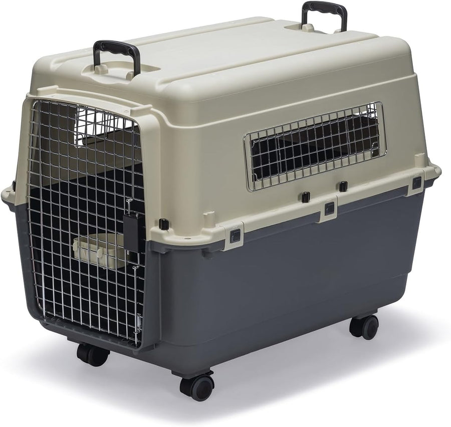 Lockable Durable Pet Travel Crate IATA Approved 81x56x59cm with Water Bowl