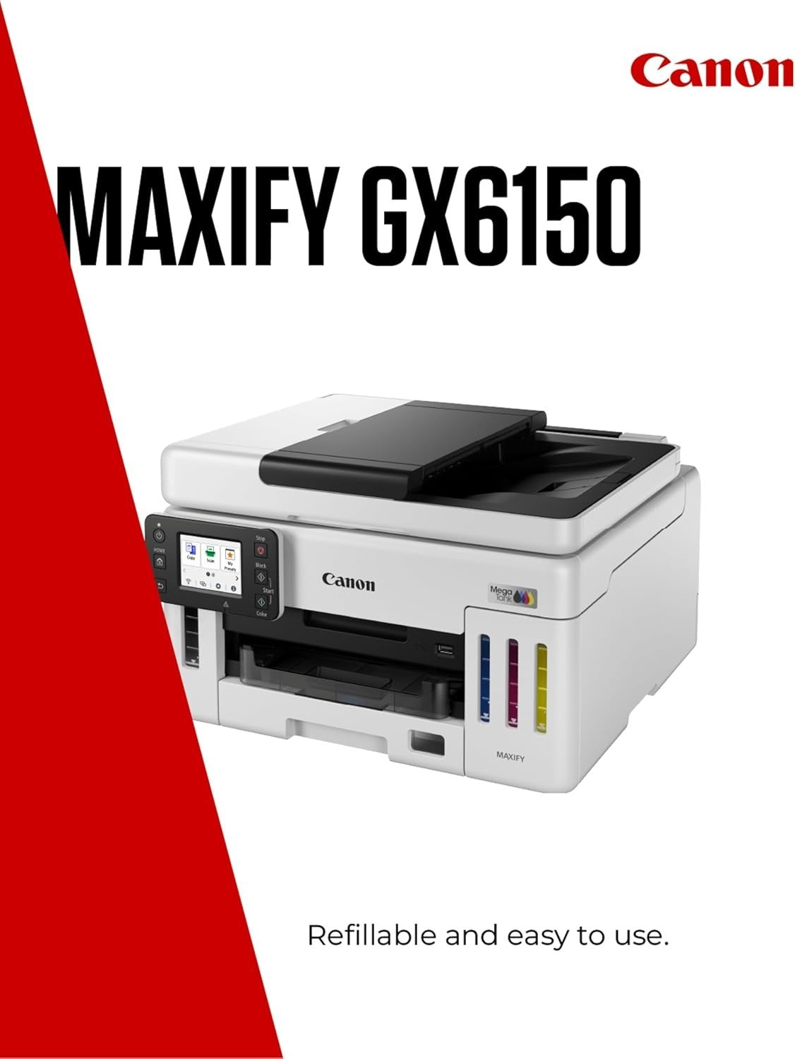 Compact Wireless Colour MegaTank Printer Scanner Copier Auto-Duplex