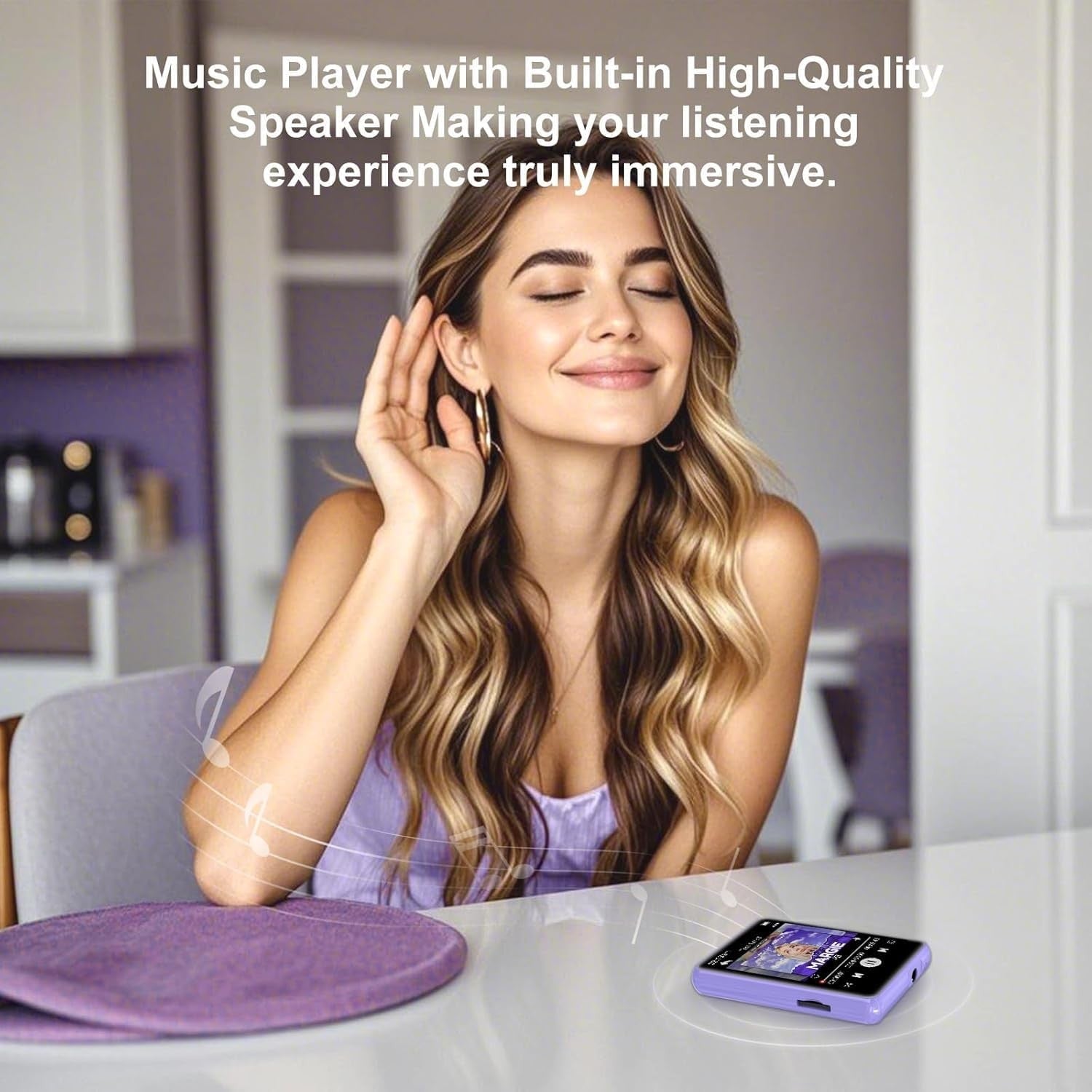 128GB MP3 Player Bluetooth 5.4 2.4" Touch FM Speaker HiFi