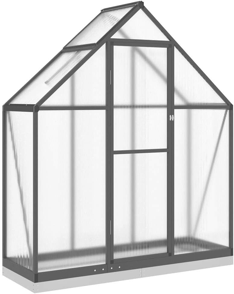 Large Walk-In Greenhouse 169x58x202cm Anthracite Aluminium Frame