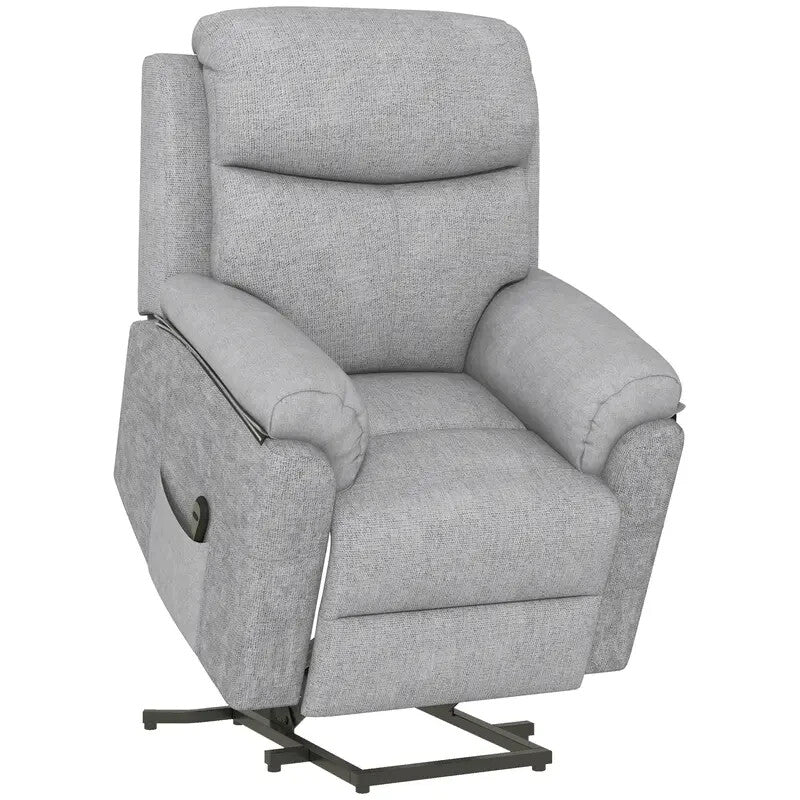Electric Riser Recliner Chair Massage Lift Armchair Grey for Elderly Lounge