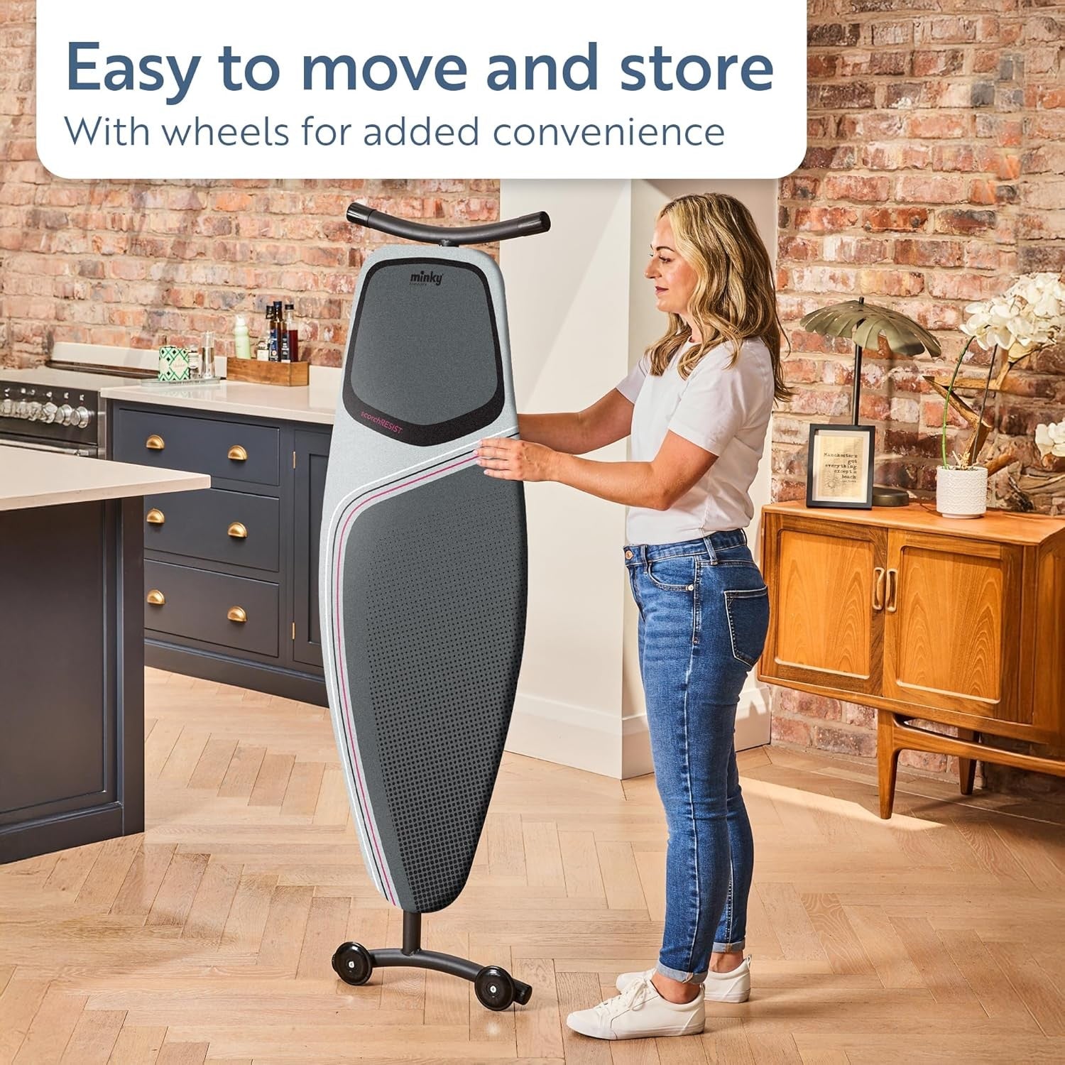 Extra Wide Ironing Board 135x46cm Steam Generator Compatible Adjustable