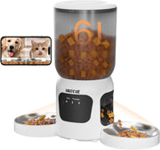 Automatic Cat Feeder Camera 6L Dual Bowl WiFi App Control 1080P HD
