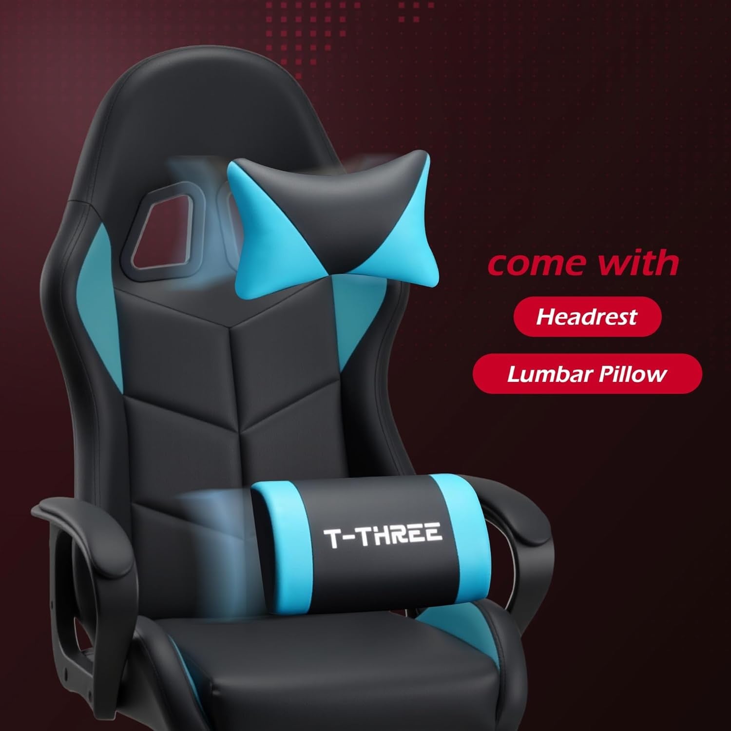 Ergonomic Gaming Chair High Back Swivel Office Desk Chair Blue