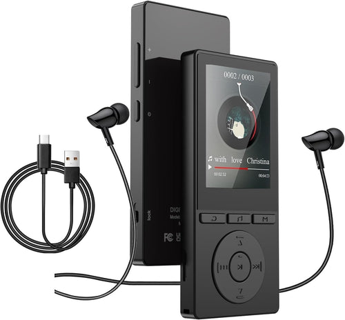 64GB MP3 Player Bluetooth 5.3 HiFi Music FM Radio Voice Recorder