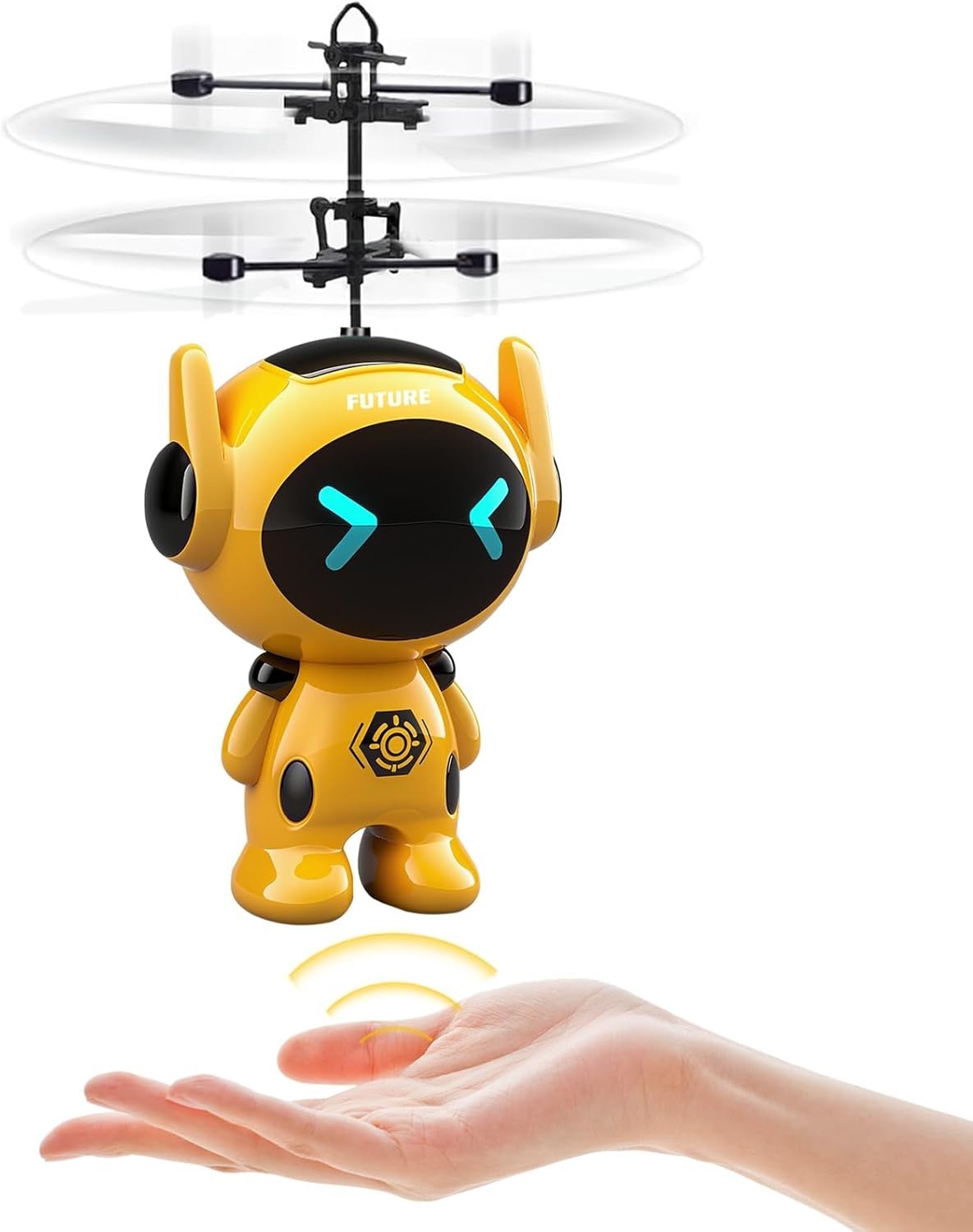 Hand Sensing Robot Drone for Kids 3+, LED Lights, USB Charging Toy