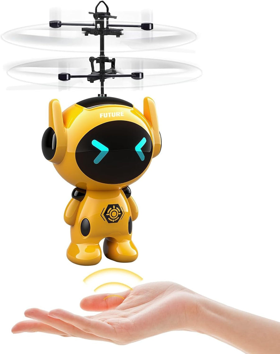 Hand Sensing Robot Drone for Kids 3+, LED Lights, USB Charging Toy
