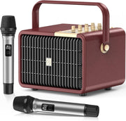 320W Peak Power Karaoke Machine Bluetooth Speaker 2 Wireless Mics