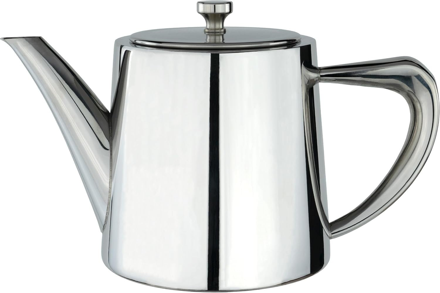 995ml Stainless Steel Teapot 5 Cup Mirror Finish Non Drip Tea Pot