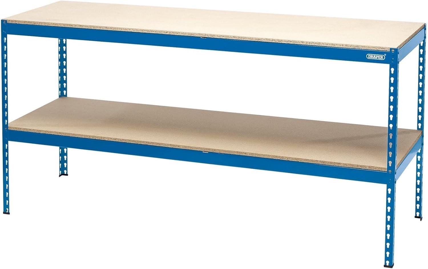 Steel Workbench 200kg Capacity Powder Coated Frame MDF Top Heavy Duty Blue