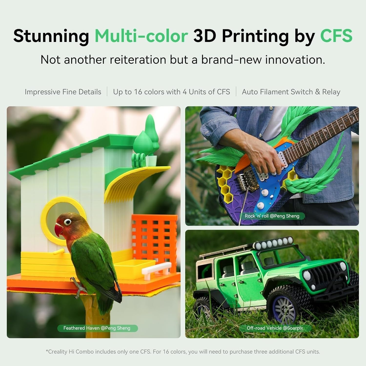 Multi Color 3D Printer 600mm/s RFID Filament Auto Detect Metal Frame