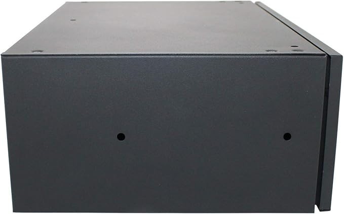 Lockable Steel Wall Post Box Black Secure Mailbox for Flats & Offices