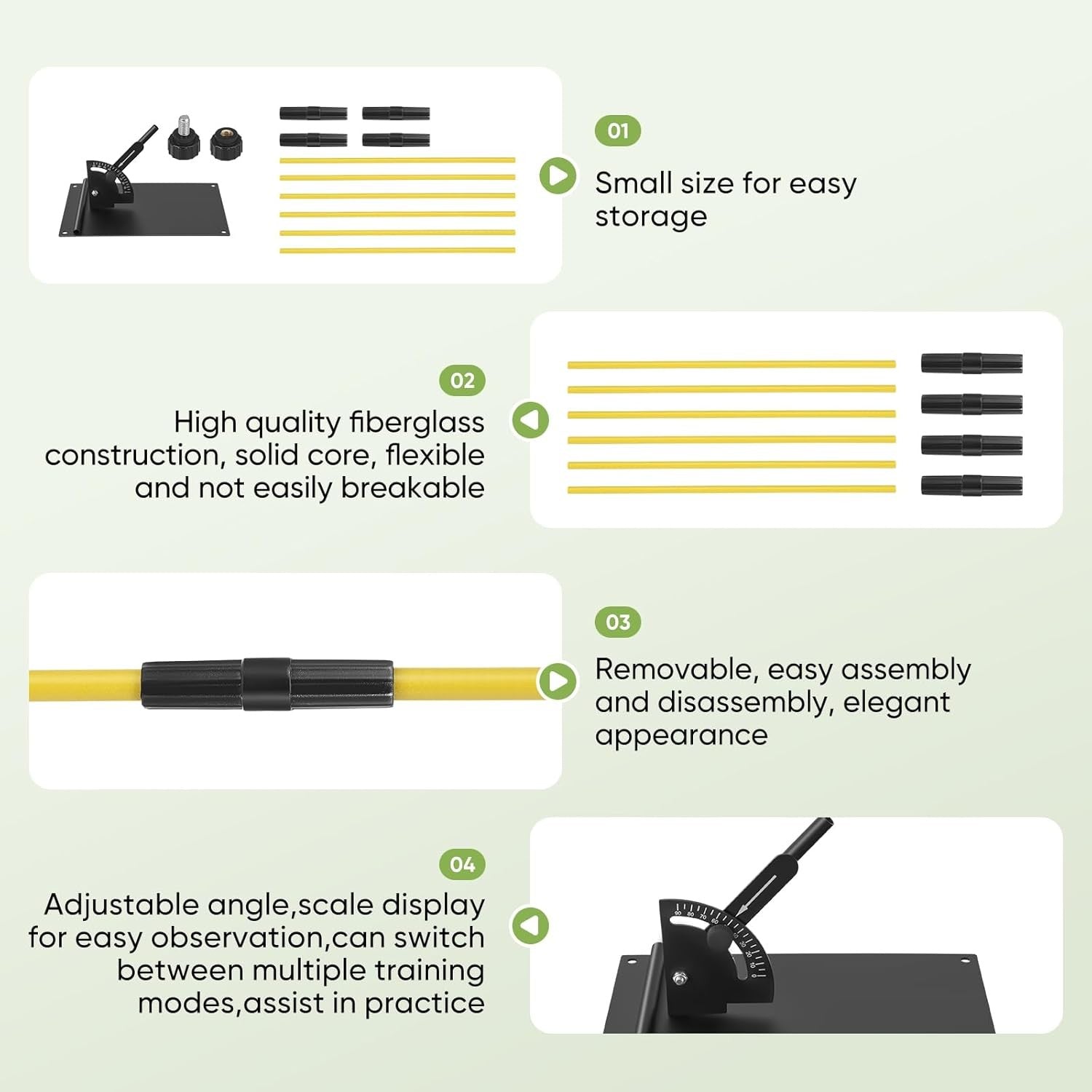 Golf Swing Trainer Alignment Sticks Set Swing Plane Aid