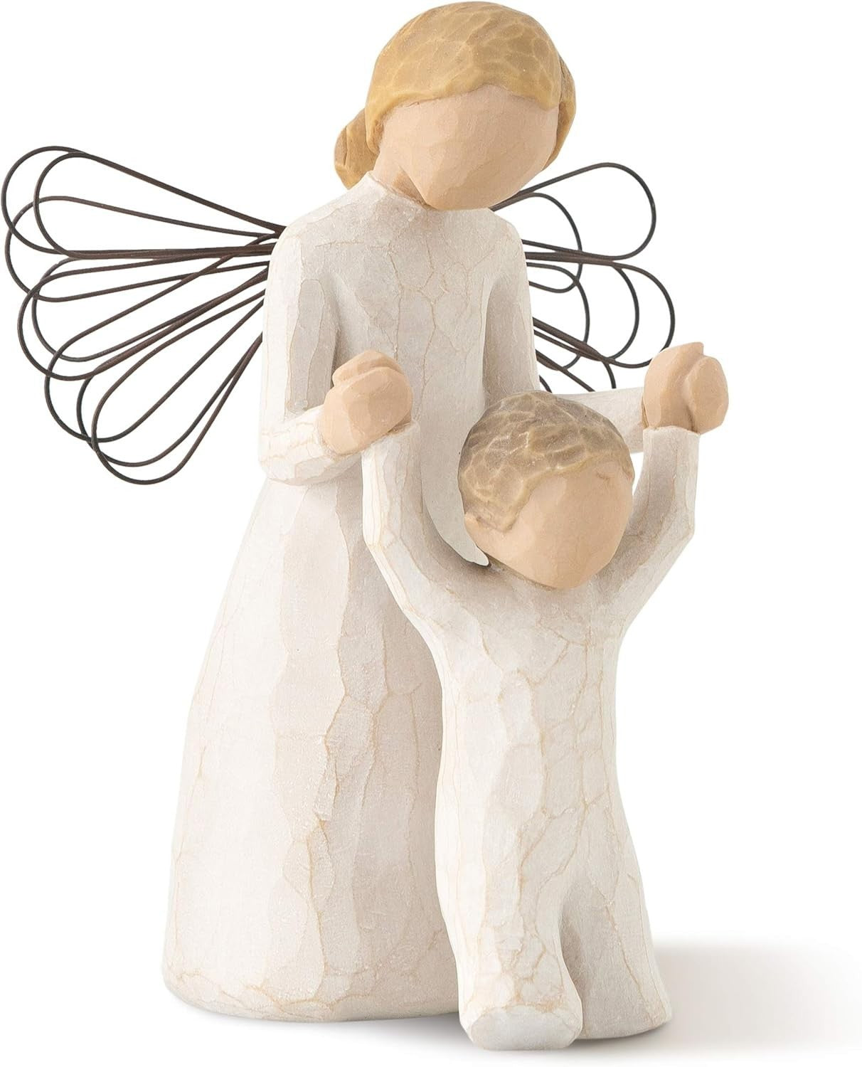 Guardian Angel Figurine 12.5cm Holding Child ✨ Comforting Resin Sculpture Gift