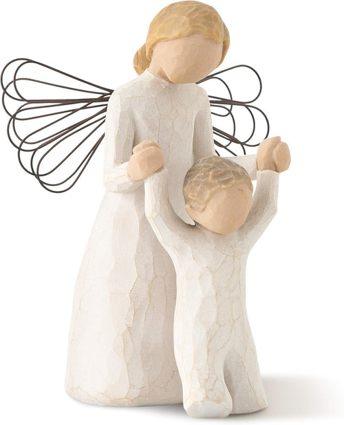 Guardian Angel Figurine 12.5cm Holding Child ✨ Comforting Resin Sculpture Gift