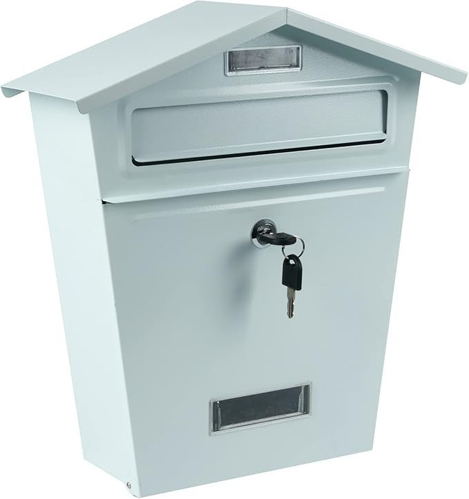 Wall Mounted Waterproof Lockable Post Box | Secure Mailbox with Keys