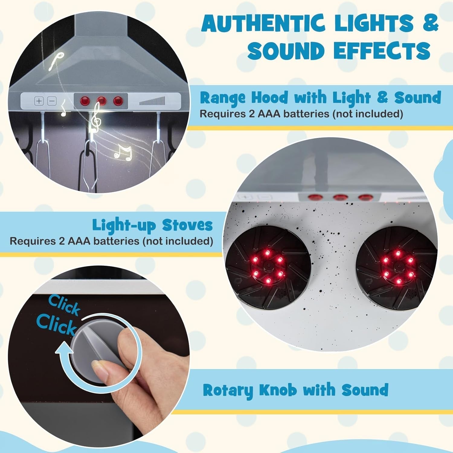 Corner Kids Play Kitchen Lights Sounds Ice Maker Coffee Toy